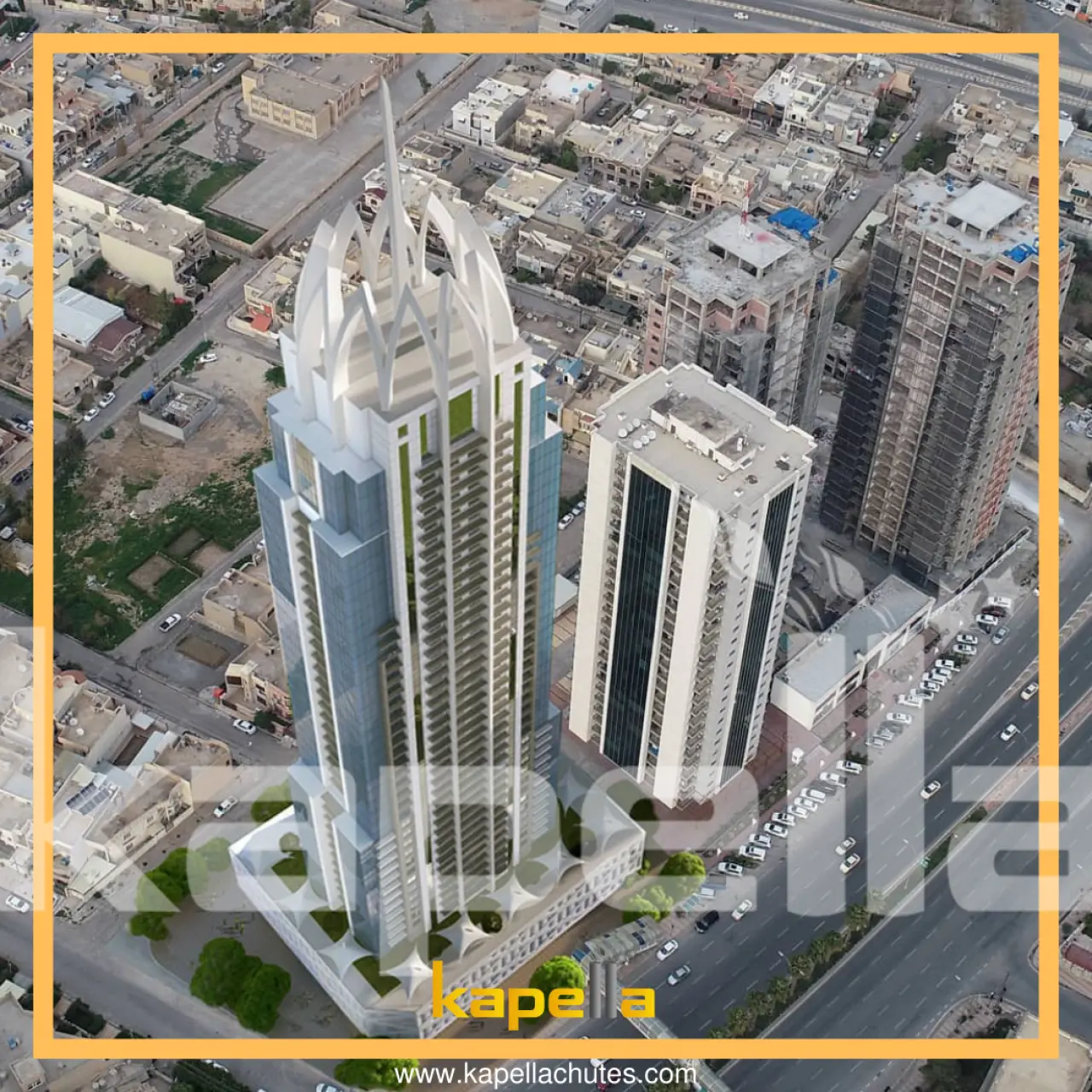 تركيب مجرى النفايات من Kapella في مشروع E1 Tower في IRAQ، الصورة الرئيسية