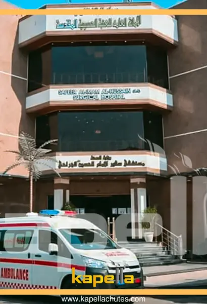 Kapella garbage chute installation at Al Safeer Hospital in IRAQ, main photograph