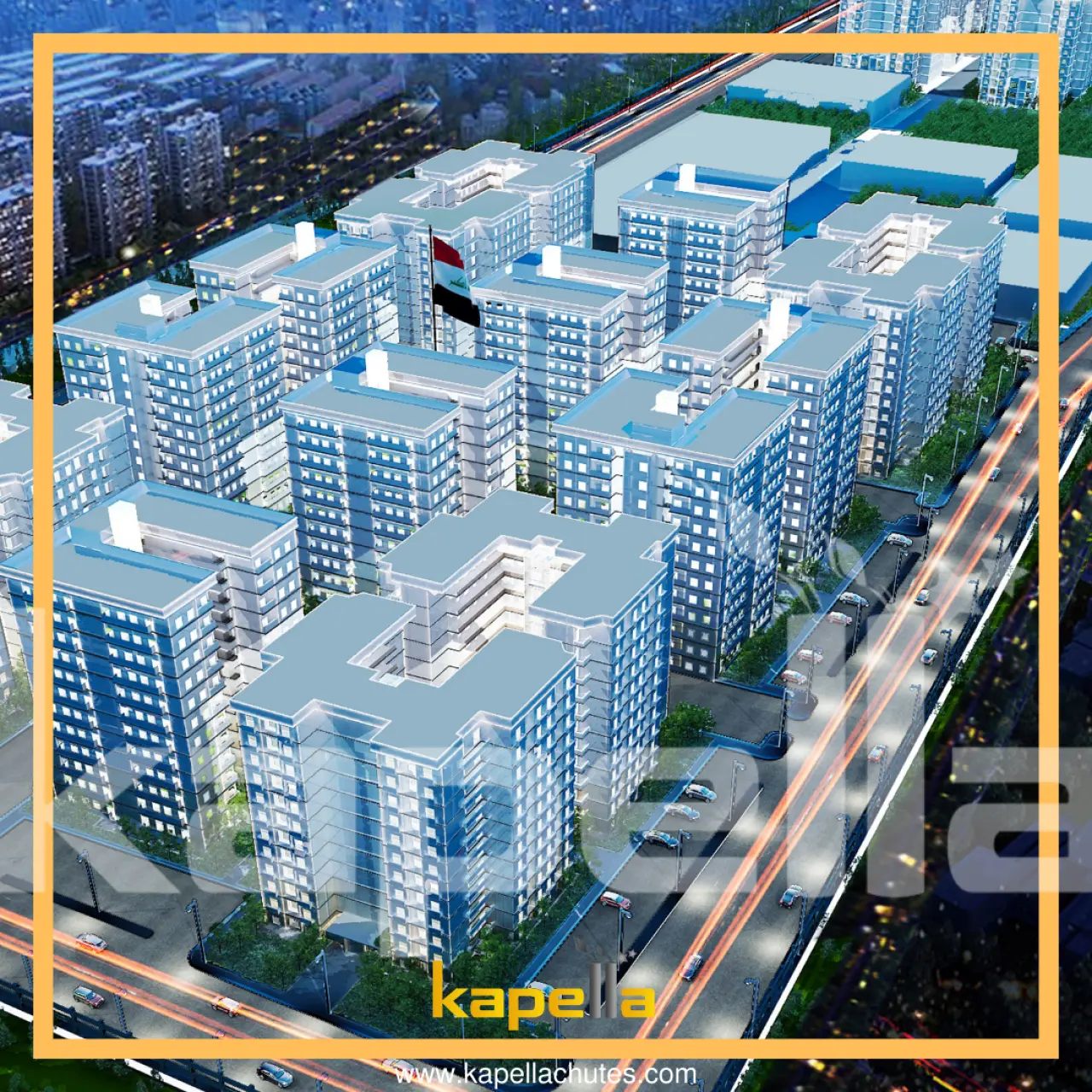 تركيب مجرى النفايات من Kapella في مشروع Al Salam Residential Complex في IRAQ، الصورة الرئيسية