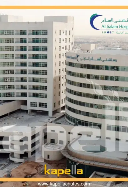 Kapella garbage chute installation at Al-Salam Hospital in KUWAIT, main photograph