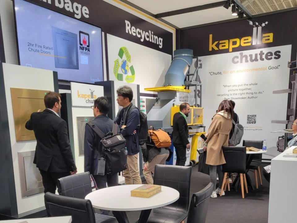 Kapella Chutes booth at Bau 2023 Exhibition Munich Germany