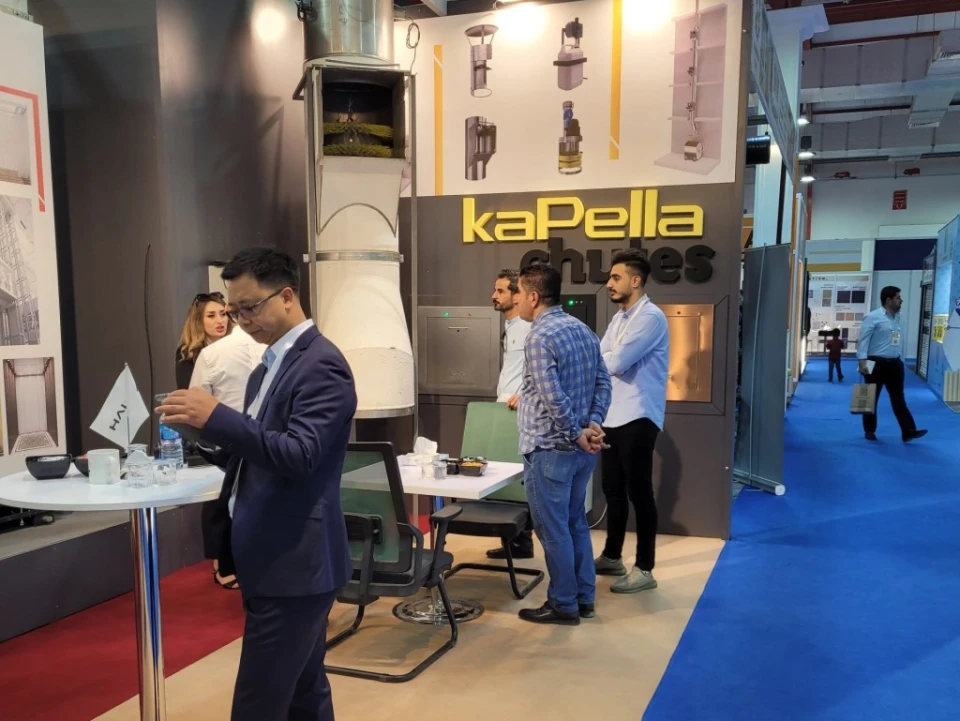 Kapella Chutes booth at Construct Iraq Exhibition 2022 Erbil