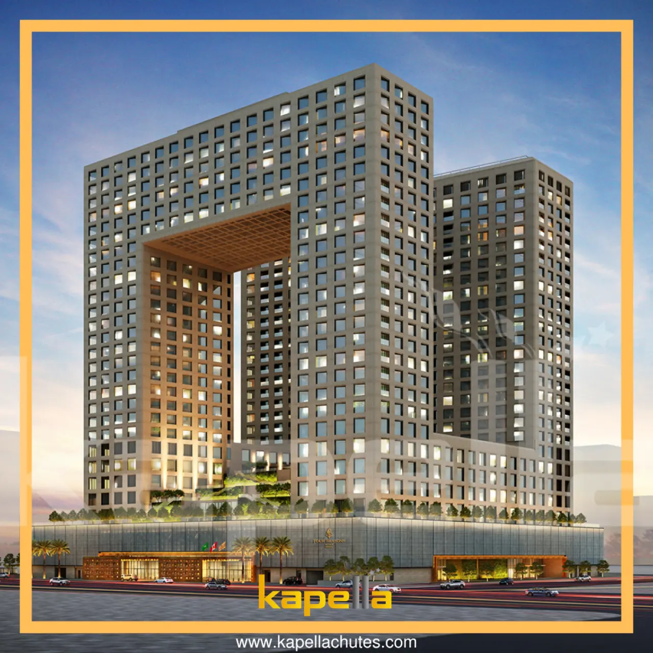 Kapella garbage chute installation at Four Seasons - Jeddah in KSA, main photograph