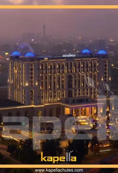 Kapella garbage chute installation at Movenpick Hotel in IRAQ, main photograph