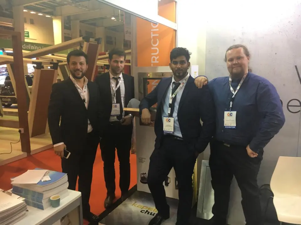 Kapella Chutes booth at Gulf Construction Expo - Bahrain 2018