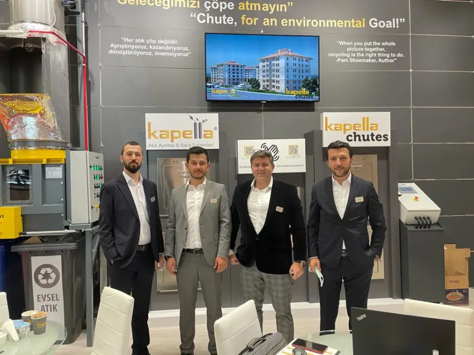 Kapella Chutes booth at Turkeybuild Istanbul 2021